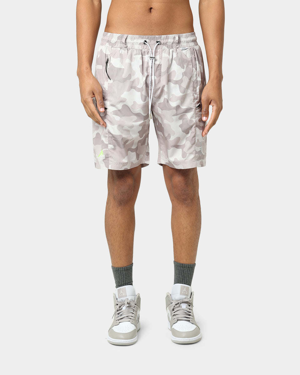 White best sale camo shorts