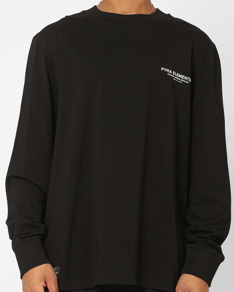 Pyra Markers Long Sleeve T-Shirt Black/White