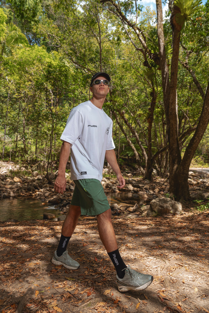 OUTDOORS BOX TEE - WHITE