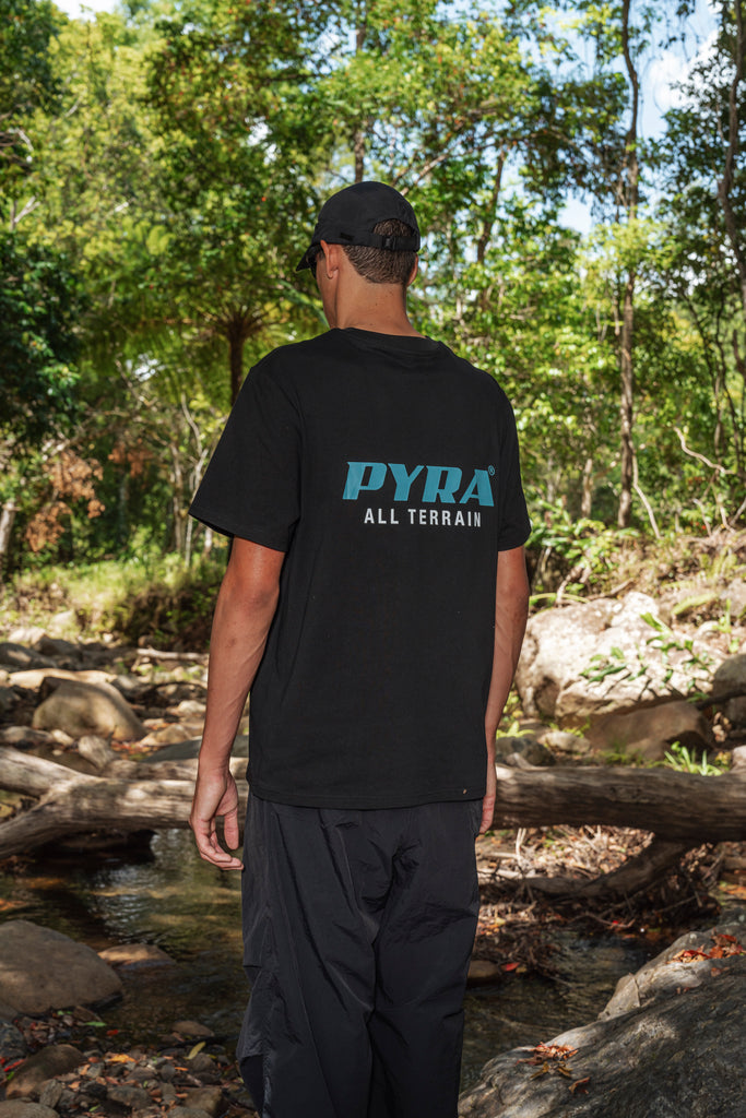 ALL TERRAIN TEE - BLACK / TEAL