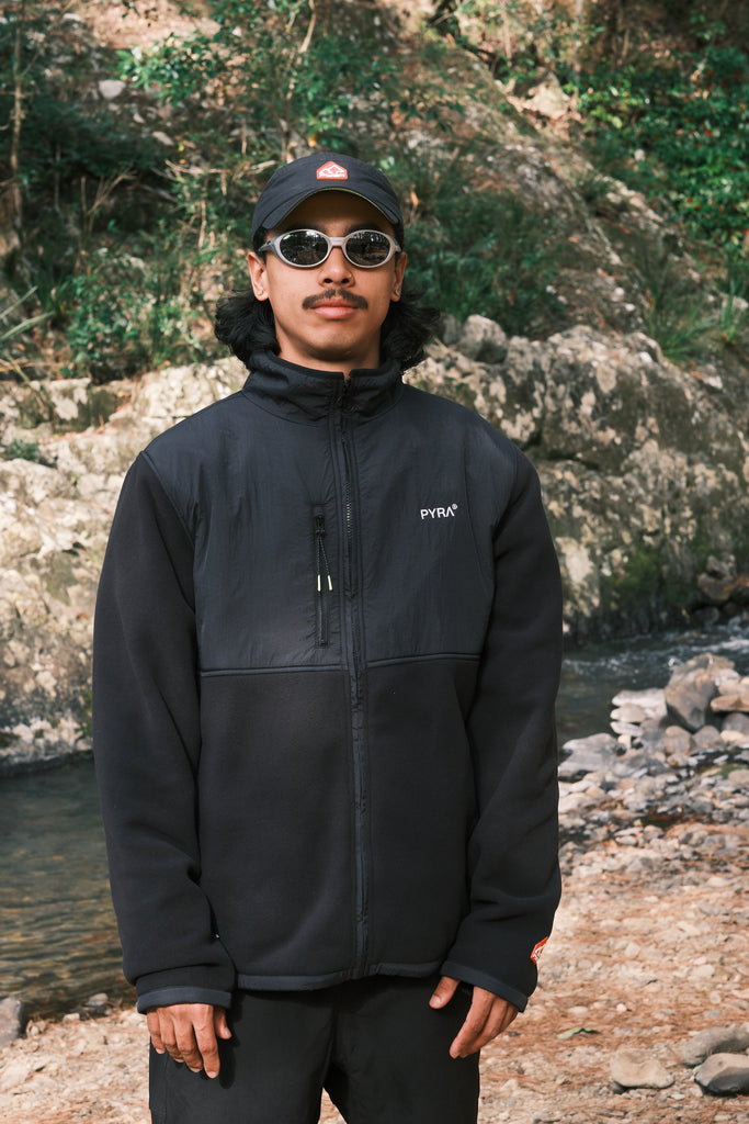 POLARTEC ZIP JACKET - BLACK