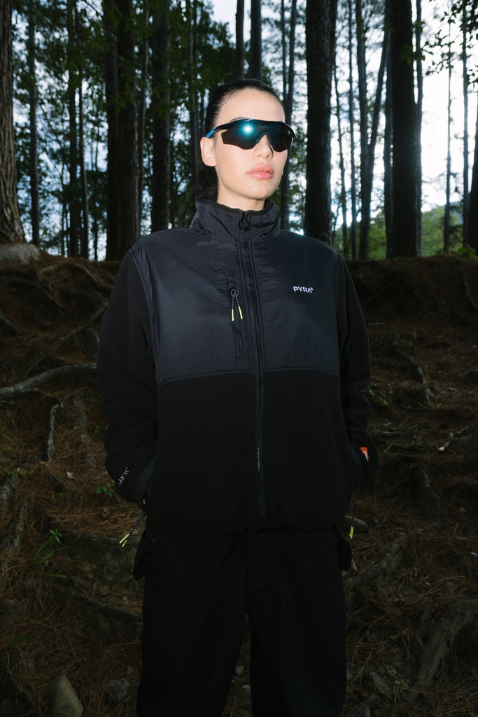 POLARTEC ZIP JACKET - BLACK