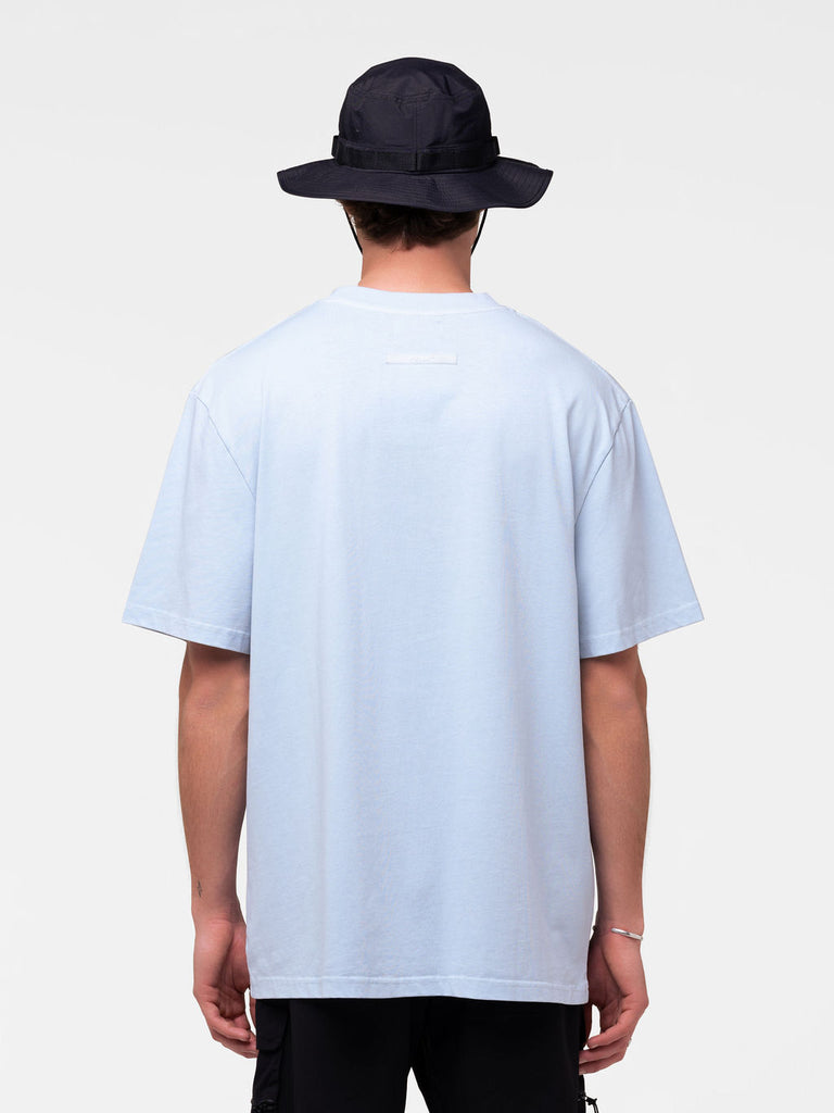 STACKED LOGO TEE PALE BLUE