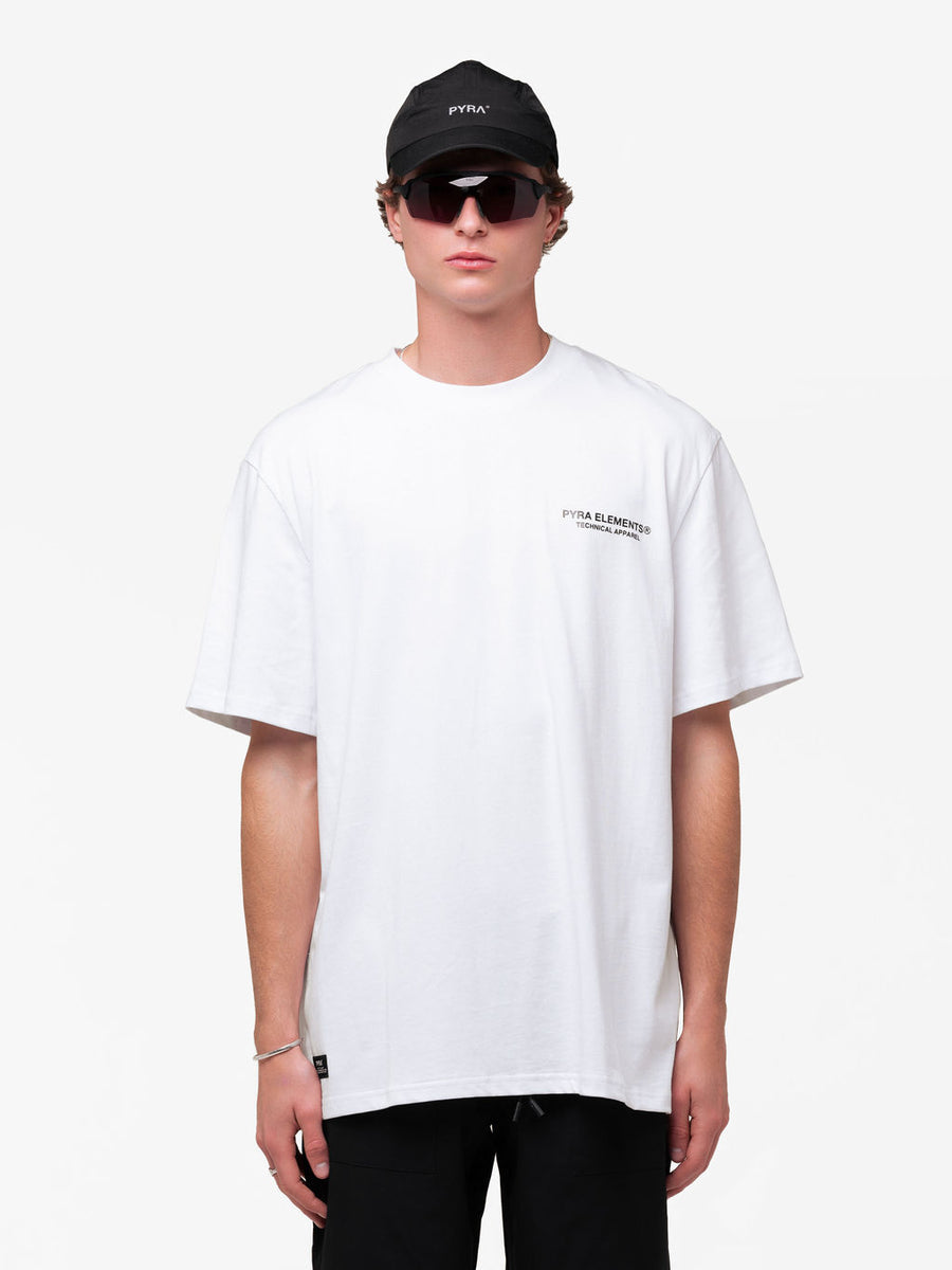 TECHNICAL LOGO TEE WHITE / BLACK – PYRA ELEMENTS