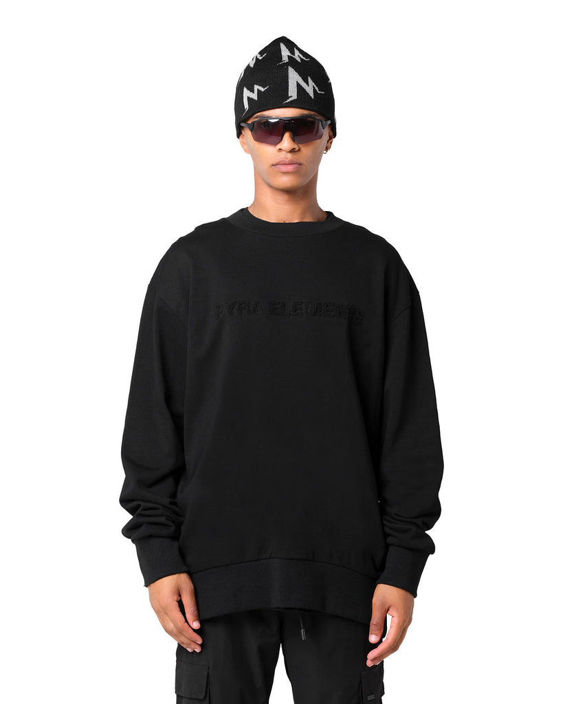 APPLIQUE CREW BLACK