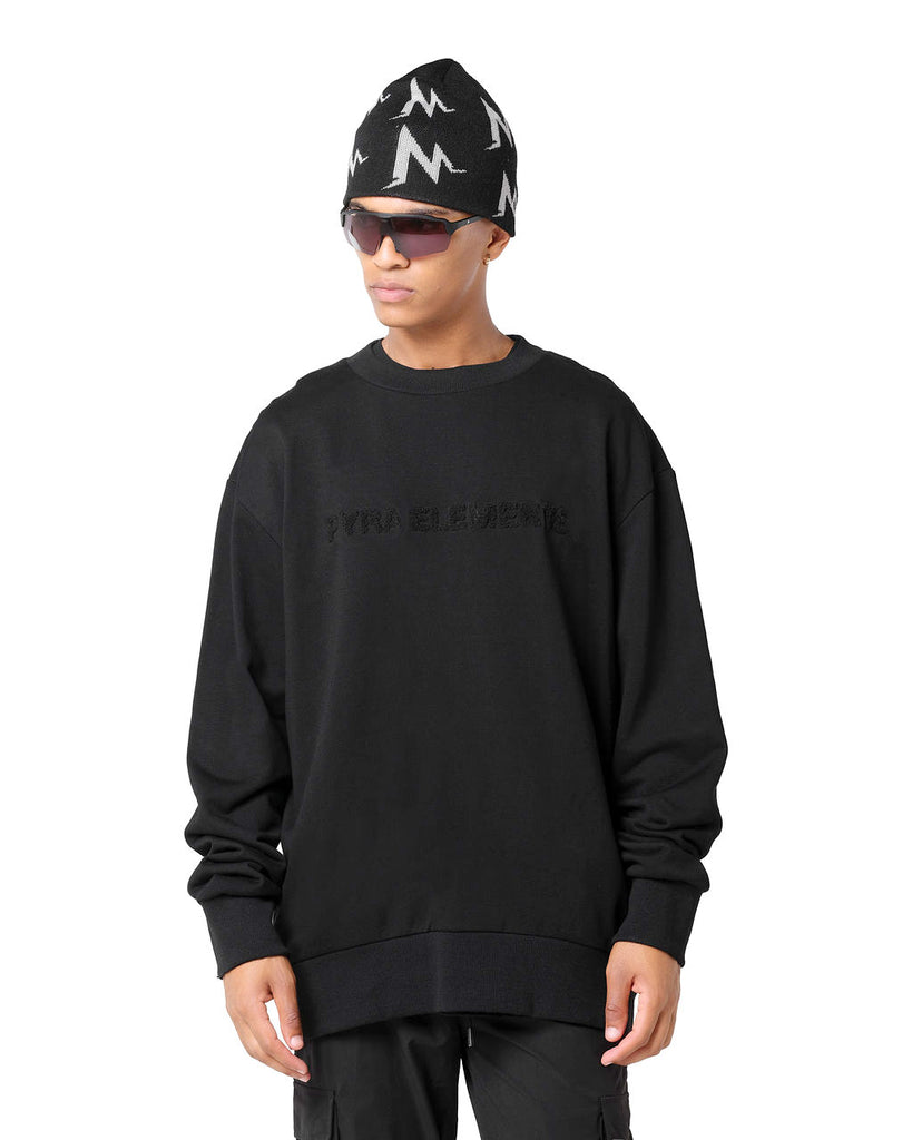 APPLIQUE CREW BLACK