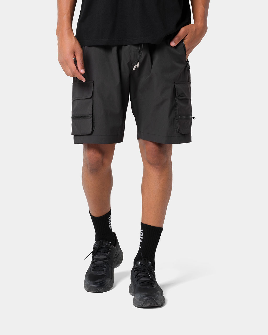 Nero Cargo Shorts Black