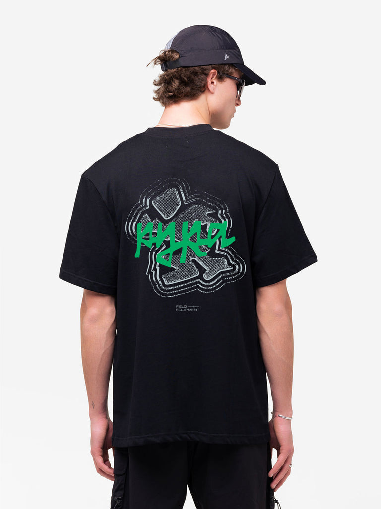 RUN MAN TEE BLACK / GREEN