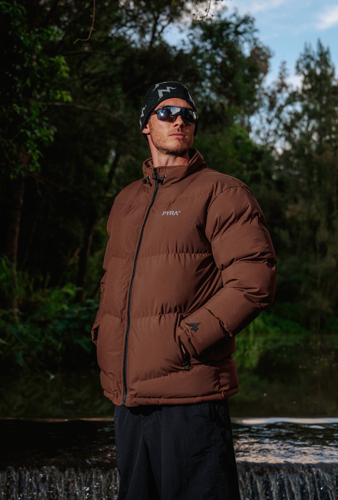 PADDED PUFFA JACKET BROWN