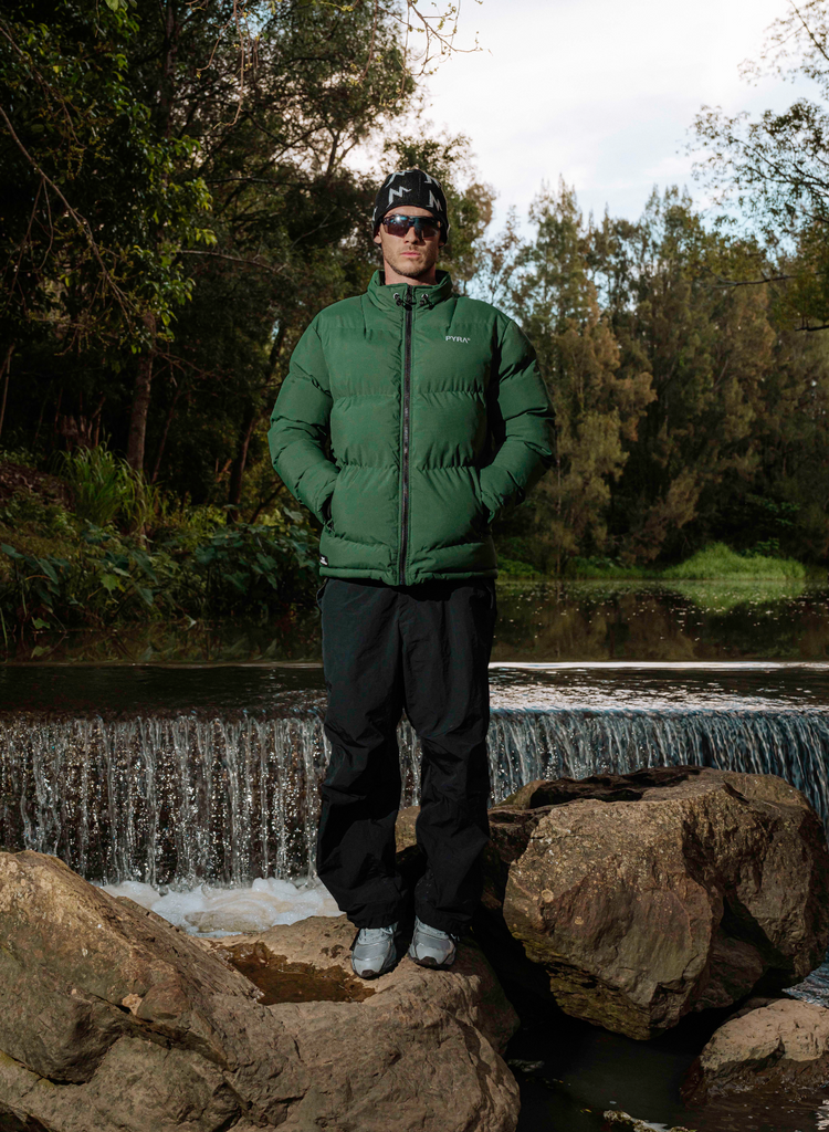 PADDED PUFFA JACKET GREEN