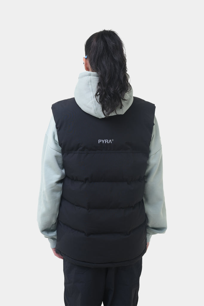 PYRA Sleeveless Puffa Vest Black