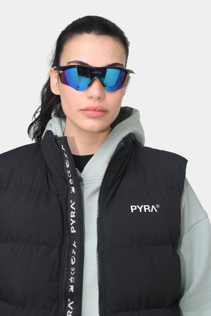 PYRA Sleeveless Puffa Vest Black