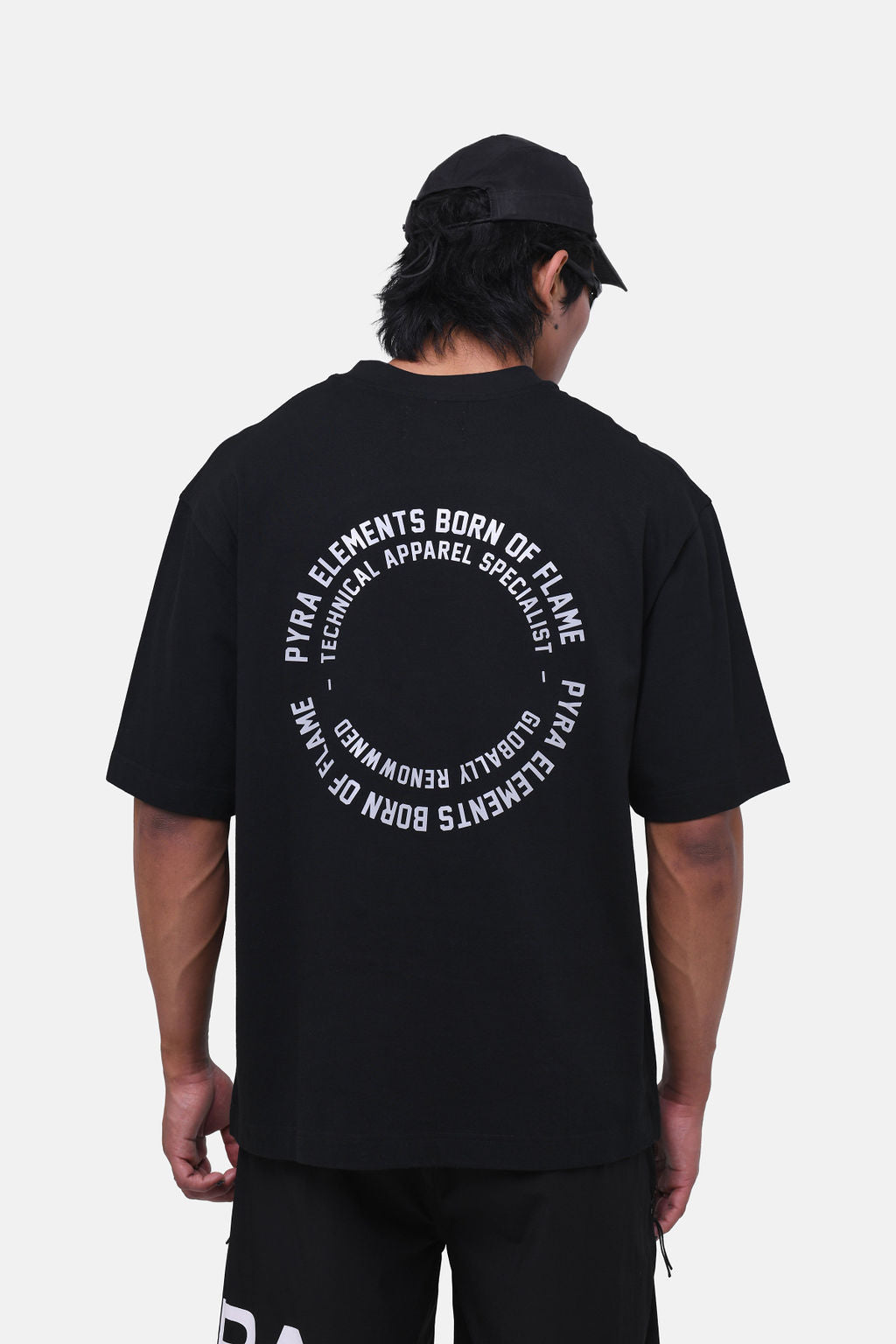 GLOBAL SPIRAL TEE - BLACK