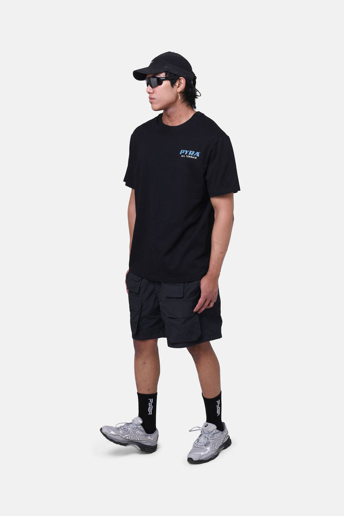 ALL TERRAIN TEE - BLACK / TEAL