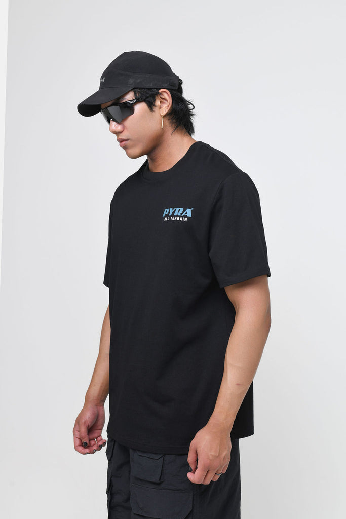 ALL TERRAIN TEE - BLACK / TEAL