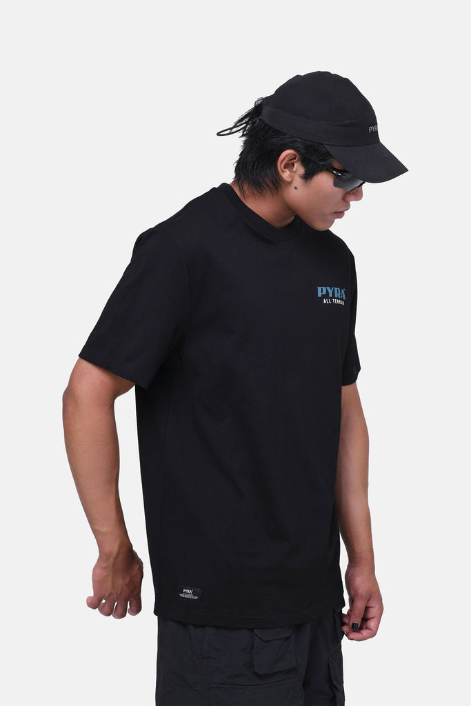 ALL TERRAIN TEE - BLACK / TEAL