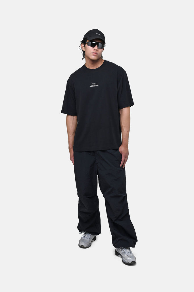 STACKED BOX LOGO TEE - BLACK