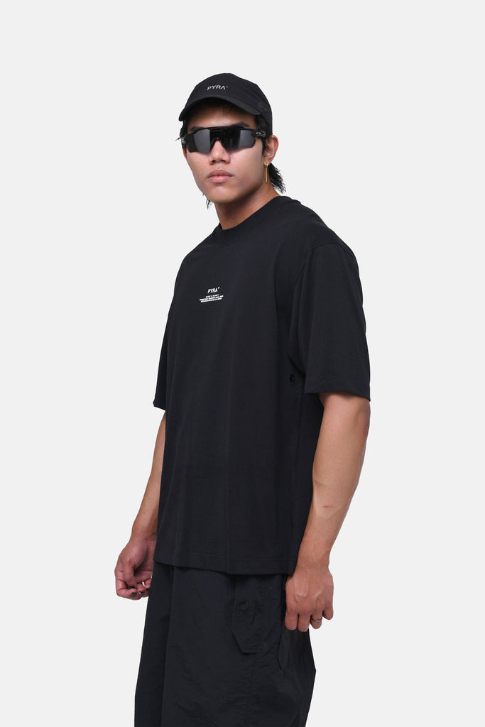 STACKED BOX LOGO TEE - BLACK