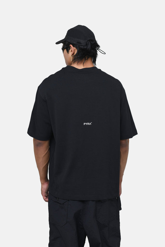 STACKED BOX LOGO TEE - BLACK