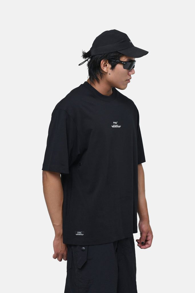 STACKED BOX LOGO TEE - BLACK