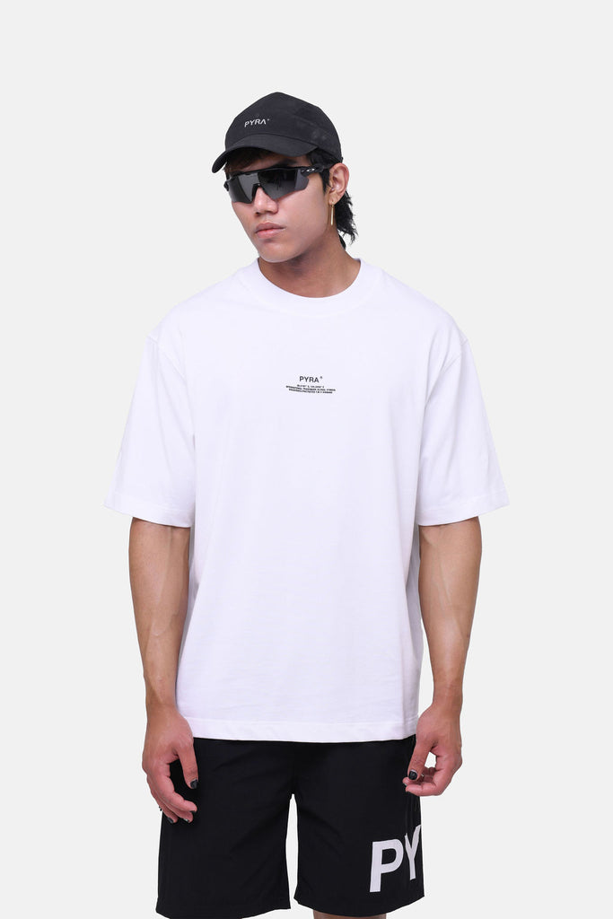 STACKED BOX LOGO TEE - WHITE