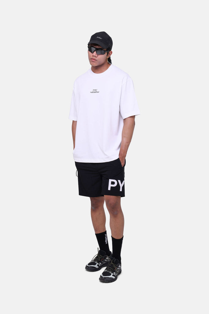 STACKED BOX LOGO TEE - WHITE