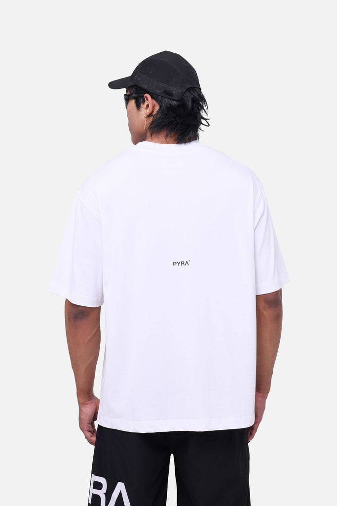 STACKED BOX LOGO TEE - WHITE