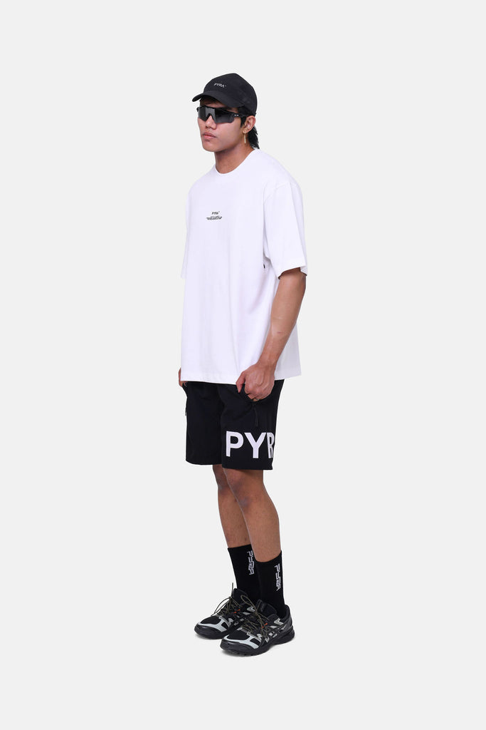 STACKED BOX LOGO TEE - WHITE